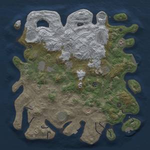 Thumbnail Rust Map: Procedural Map, Size: 4300, Seed: 233, 19 Monuments