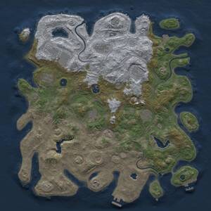 Thumbnail Rust Map: Procedural Map, Size: 4300, Seed: 233, 16 Monuments