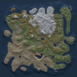 Thumbnail Rust Map: Procedural Map, Size: 4000, Seed: 878416778, 14 Monuments