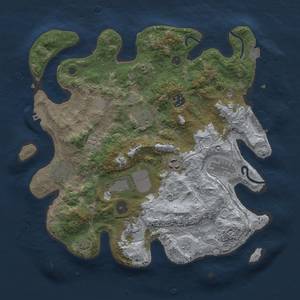 Thumbnail Rust Map: Procedural Map, Size: 3500, Seed: 427425666, 16 Monuments