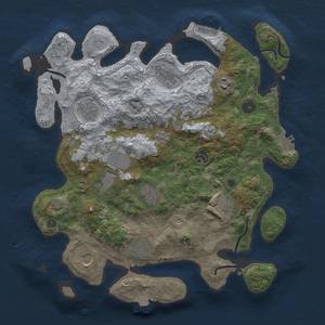 Thumbnail Rust Map: Procedural Map, Size: 3700, Seed: 29798438, 18 Monuments