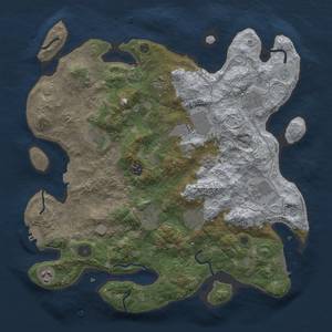 Thumbnail Rust Map: Procedural Map, Size: 3850, Seed: 18321, 18 Monuments