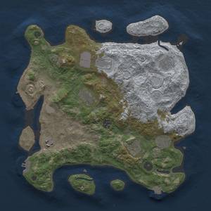 Thumbnail Rust Map: Procedural Map, Size: 3500, Seed: 15488300, 16 Monuments