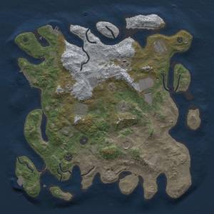 Thumbnail Rust Map: Procedural Map, Size: 3750, Seed: 94665, 16 Monuments