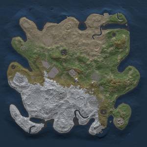 Thumbnail Rust Map: Procedural Map, Size: 3500, Seed: 89879221, 17 Monuments