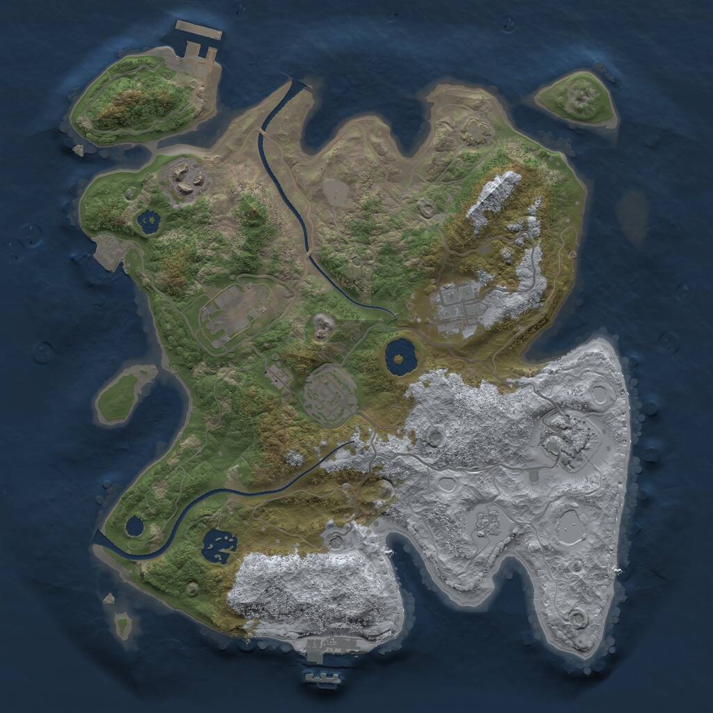 Rust Map: Procedural Map, Size: 3100, Seed: 1699073652, 12 Monuments