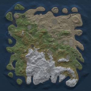 Thumbnail Rust Map: Procedural Map, Size: 4500, Seed: 19412, 19 Monuments