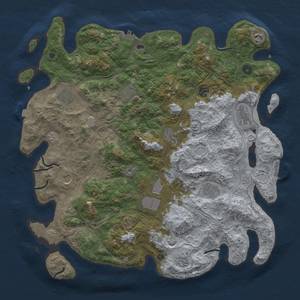 Thumbnail Rust Map: Procedural Map, Size: 4500, Seed: 1516000921, 19 Monuments