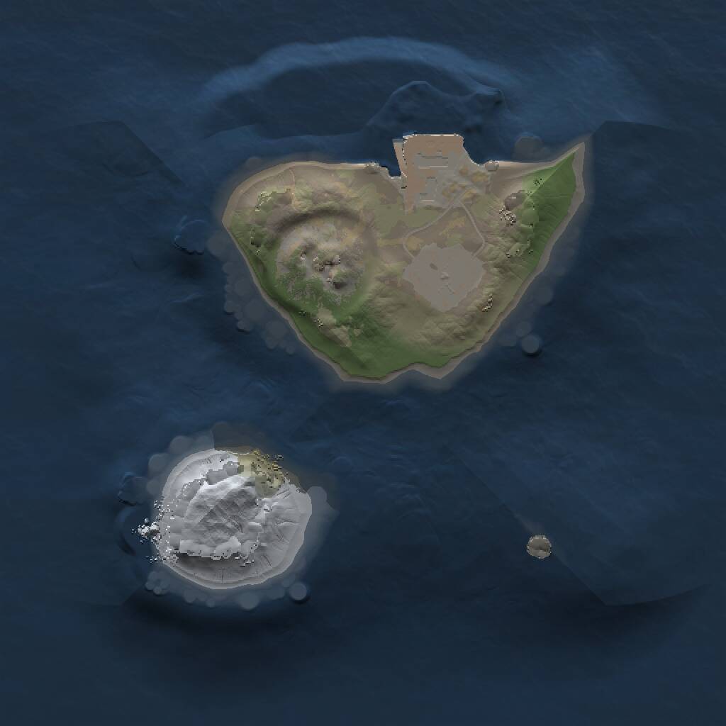 Rust Map: Procedural Map, Size: 1224, Seed: 500, 1 Monuments