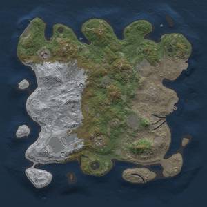 Thumbnail Rust Map: Procedural Map, Size: 3500, Seed: 1682693003, 15 Monuments