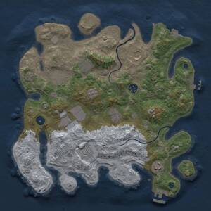 Thumbnail Rust Map: Procedural Map, Size: 3500, Seed: 299449272, 15 Monuments
