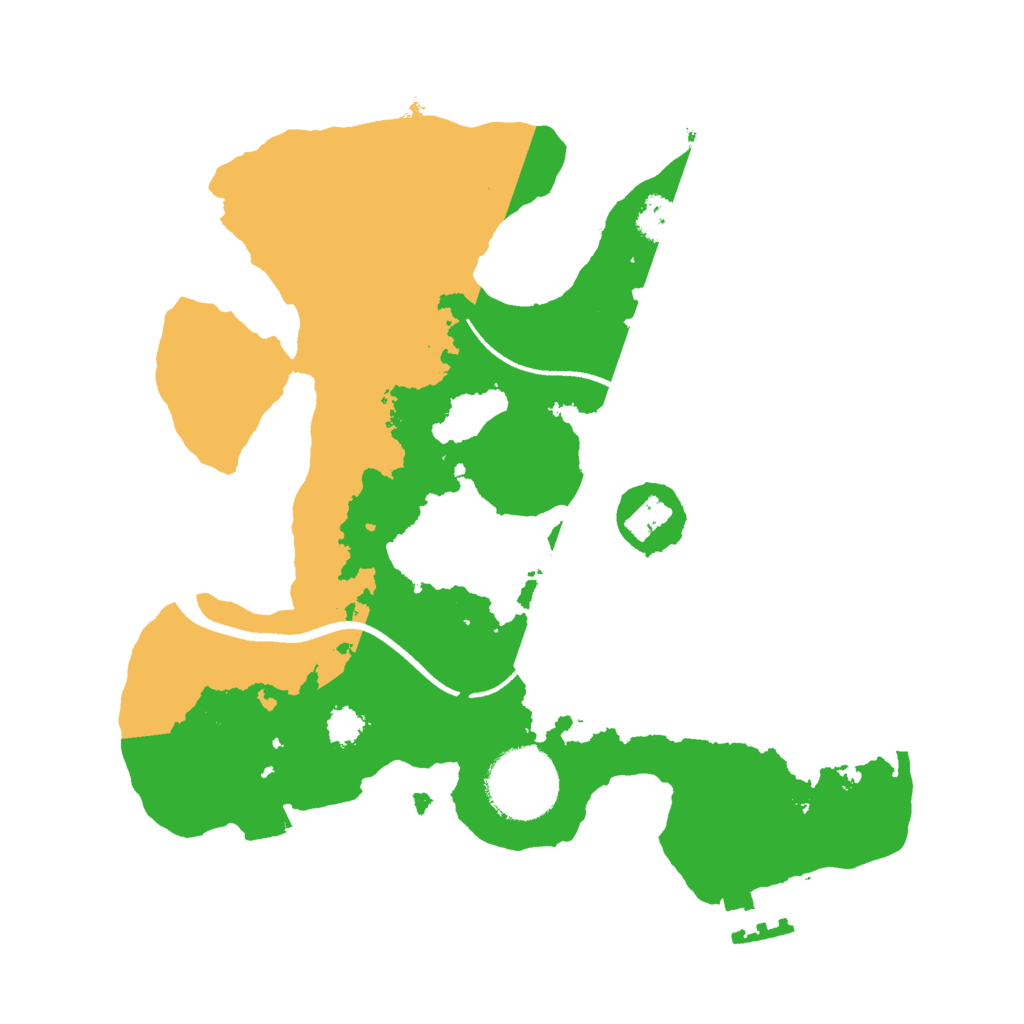 Biome Rust Map: Procedural Map, Size: 2500, Seed: 799335409