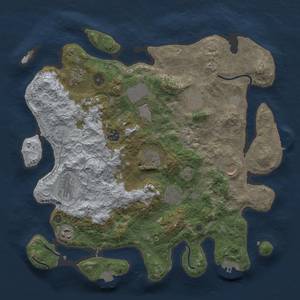 Thumbnail Rust Map: Procedural Map, Size: 3750, Seed: 821105, 18 Monuments