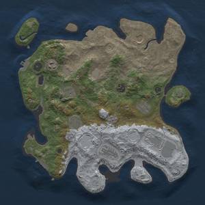 Thumbnail Rust Map: Procedural Map, Size: 3500, Seed: 1104, 17 Monuments