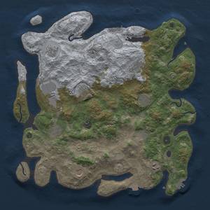 Thumbnail Rust Map: Procedural Map, Size: 3950, Seed: 42781035, 18 Monuments