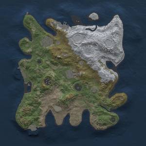 Thumbnail Rust Map: Procedural Map, Size: 3000, Seed: 112218851, 11 Monuments