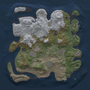 Thumbnail Rust Map: Procedural Map, Size: 3500, Seed: 136645825, 15 Monuments