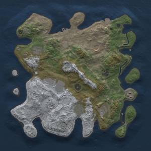 Thumbnail Rust Map: Procedural Map, Size: 3500, Seed: 1132820707, 16 Monuments