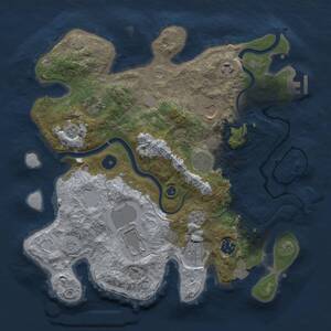 Thumbnail Rust Map: Procedural Map, Size: 3500, Seed: 1132820707, 13 Monuments