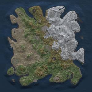 Thumbnail Rust Map: Procedural Map, Size: 3750, Seed: 191888, 17 Monuments