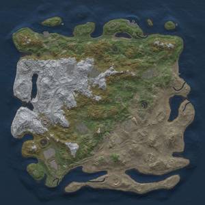 Thumbnail Rust Map: Procedural Map, Size: 4500, Seed: 312735382, 19 Monuments