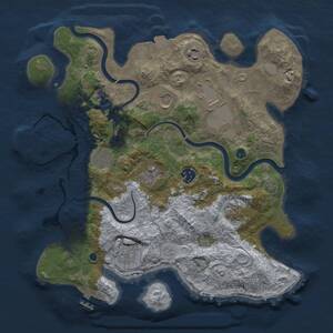 Thumbnail Rust Map: Procedural Map, Size: 3500, Seed: 213462977, 15 Monuments