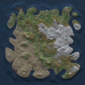 Thumbnail Rust Map: Procedural Map, Size: 4000, Seed: 3947251, 19 Monuments