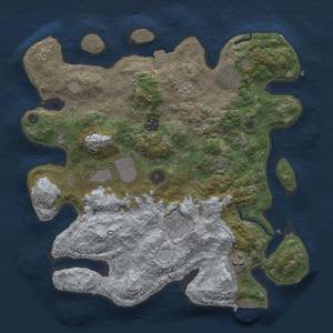 Thumbnail Rust Map: Procedural Map, Size: 3500, Seed: 684521624, 13 Monuments
