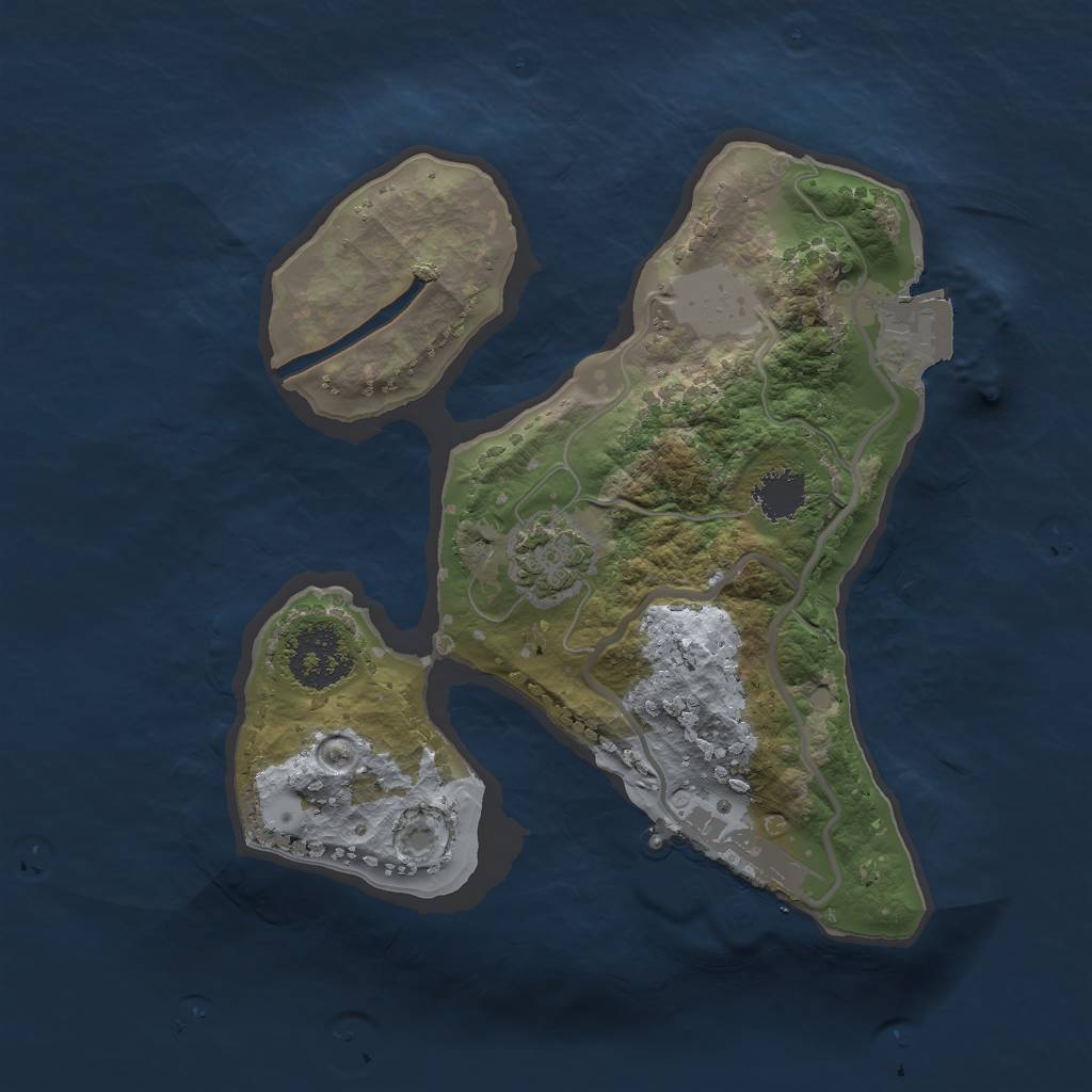 Rust Map: Procedural Map, Size: 1800, Seed: 2028923443, 5 Monuments
