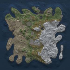 Thumbnail Rust Map: Procedural Map, Size: 3500, Seed: 1154227080, 17 Monuments