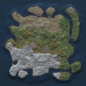 Thumbnail Rust Map: Procedural Map, Size: 3500, Seed: 656130459, 17 Monuments