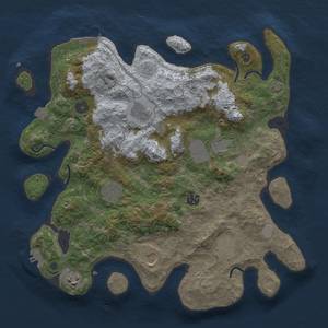 Thumbnail Rust Map: Procedural Map, Size: 3700, Seed: 1274429958, 15 Monuments