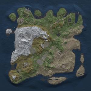 Thumbnail Rust Map: Procedural Map, Size: 3500, Seed: 1296155146, 16 Monuments