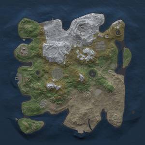 Thumbnail Rust Map: Procedural Map, Size: 3000, Seed: 432530493, 12 Monuments