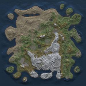 Thumbnail Rust Map: Procedural Map, Size: 4000, Seed: 1717142942, 17 Monuments