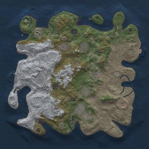 Thumbnail Rust Map: Procedural Map, Size: 3750, Seed: 1450533849, 17 Monuments