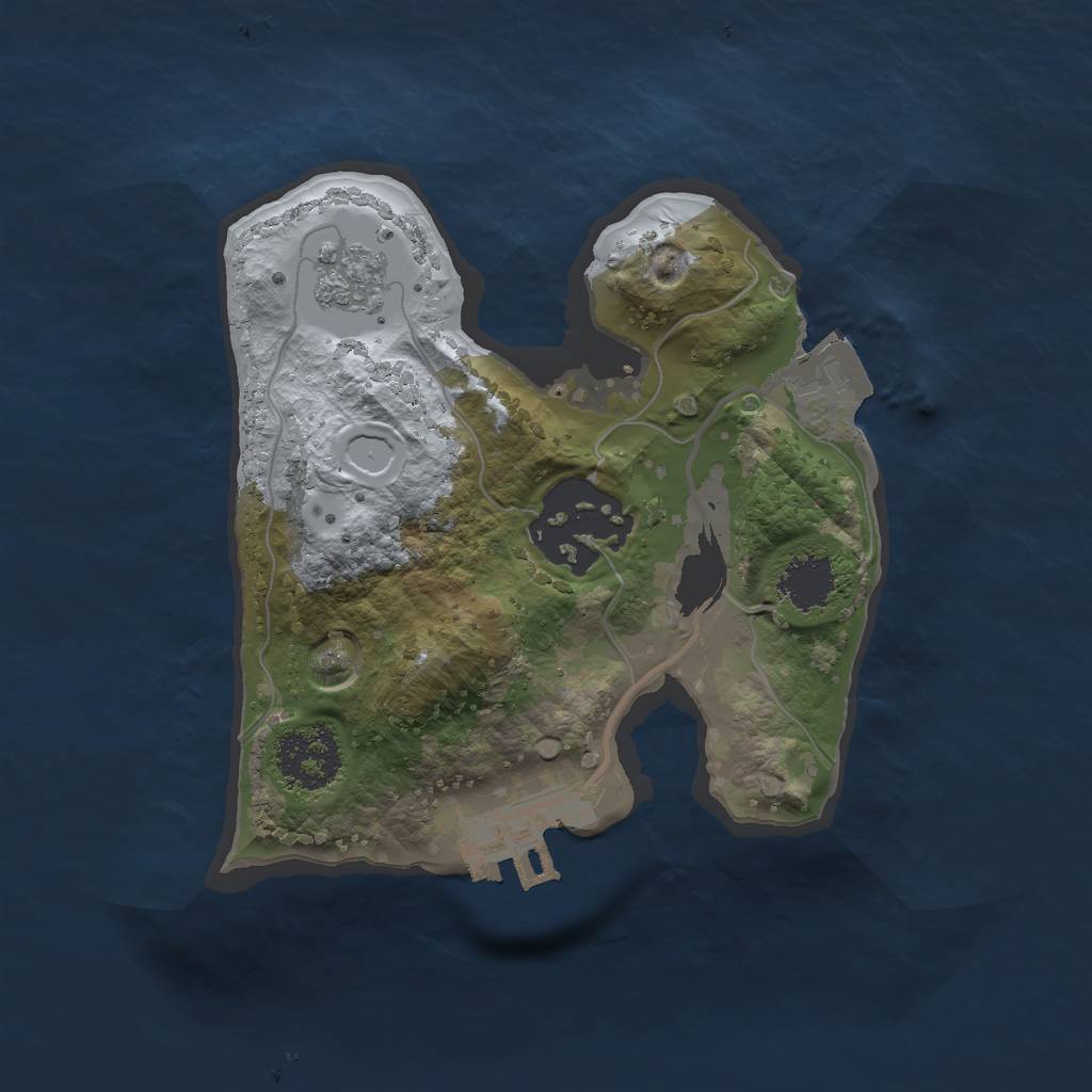 Rust Map: Procedural Map, Size: 1729, Seed: 420420, 6 Monuments