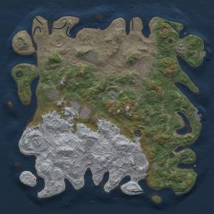 Thumbnail Rust Map: Procedural Map, Size: 4500, Seed: 9999992, 19 Monuments