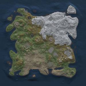 Thumbnail Rust Map: Procedural Map, Size: 3800, Seed: 1458093517, 17 Monuments