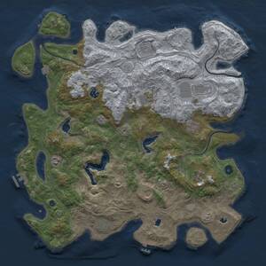 Thumbnail Rust Map: Procedural Map, Size: 4500, Seed: 1351258487, 16 Monuments