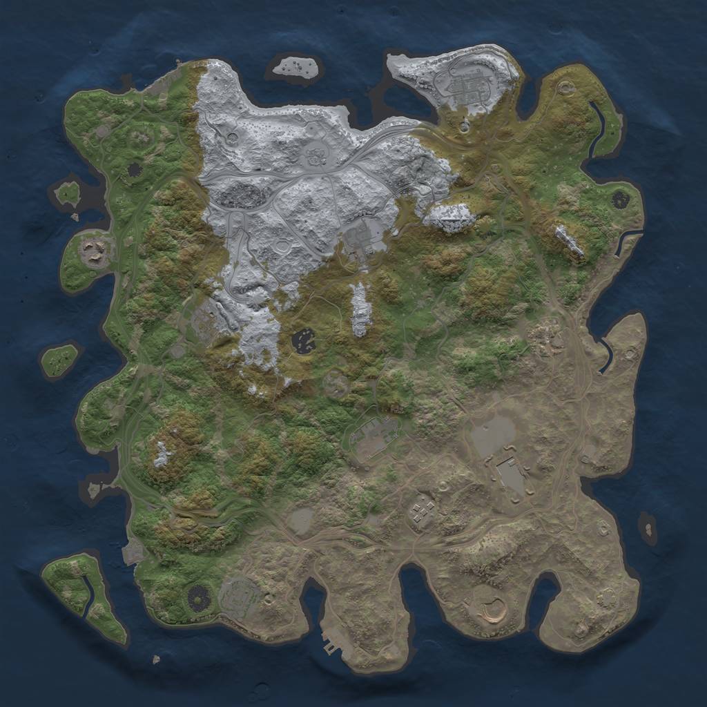 Rust Map: Procedural Map, Size: 4250, Seed: 1259755965, 19 Monuments