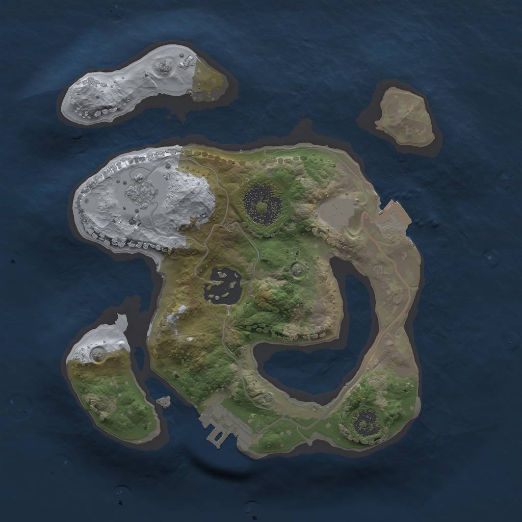 Rust Map: Procedural Map, Size: 2000, Seed: 120917, 6 Monuments