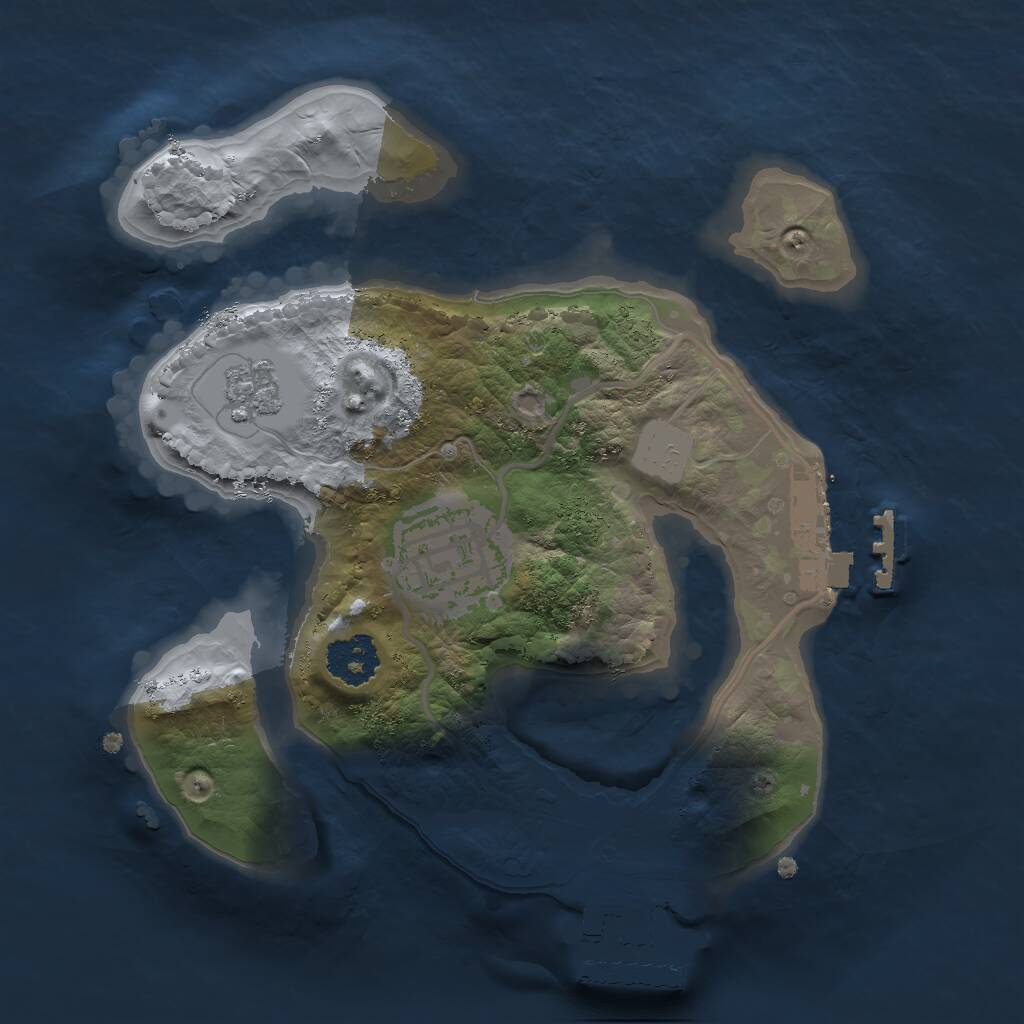 Rust Map: Procedural Map, Size: 2000, Seed: 120917, 5 Monuments