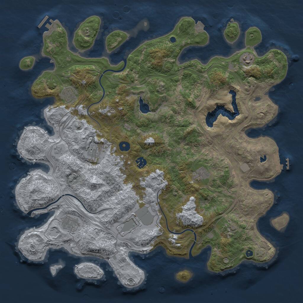 Rust Map: Procedural Map, Size: 4250, Seed: 1725, 15 Monuments