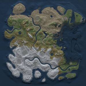 Thumbnail Rust Map: Procedural Map, Size: 4250, Seed: 1280877722, 15 Monuments