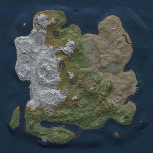 Thumbnail Rust Map: Procedural Map, Size: 3500, Seed: 961586444, 16 Monuments