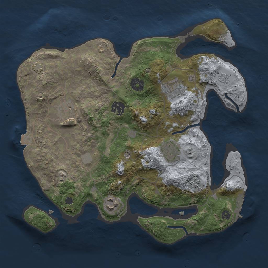 Rust Map: Procedural Map, Size: 2900, Seed: 5468372, 13 Monuments