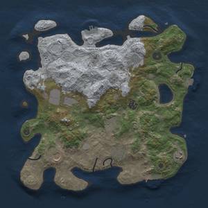 Thumbnail Rust Map: Procedural Map, Size: 3500, Seed: 94772595, 15 Monuments