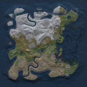 Thumbnail Rust Map: Procedural Map, Size: 3500, Seed: 94772595, 15 Monuments