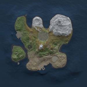 Thumbnail Rust Map: Procedural Map, Size: 2000, Seed: 69713469, 5 Monuments